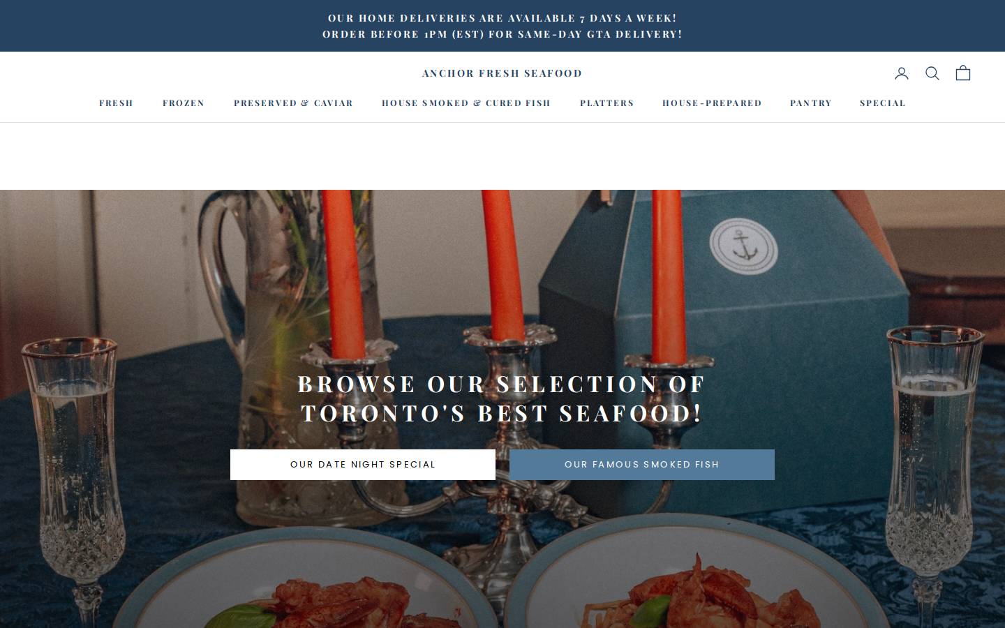 anchorfishmarket.com homepage screenshot