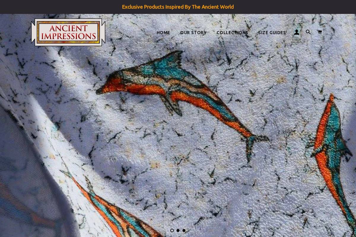 ancient-impressions.com homepage screenshot