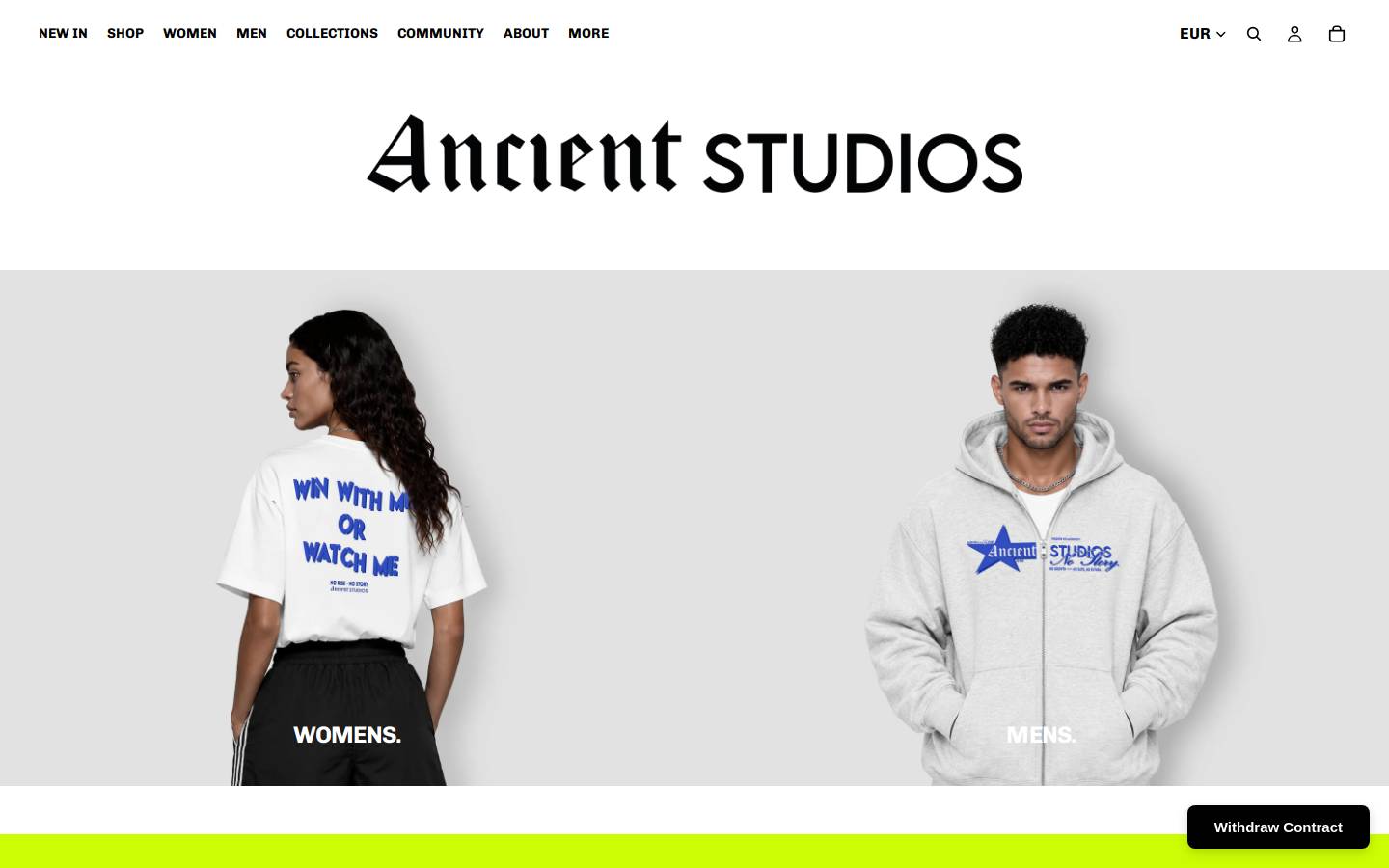 ancient-studios.com homepage screenshot