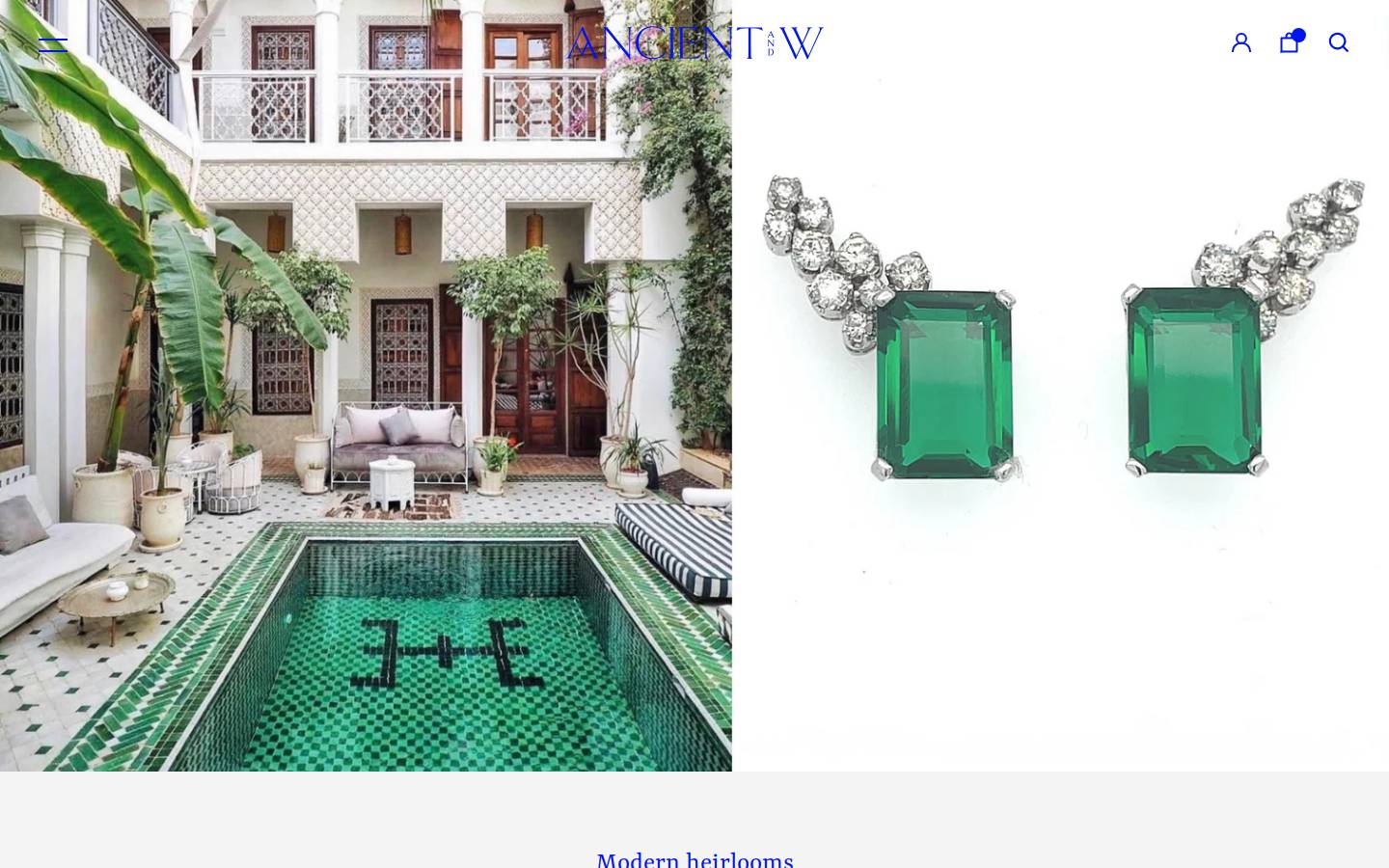Ancientandw homepage screenshot