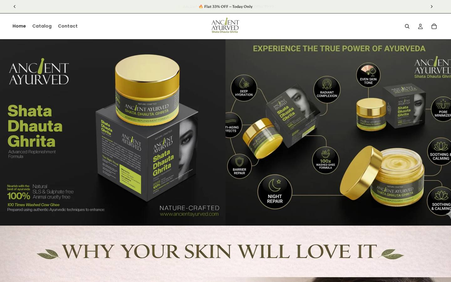 ancientayurved.com homepage screenshot