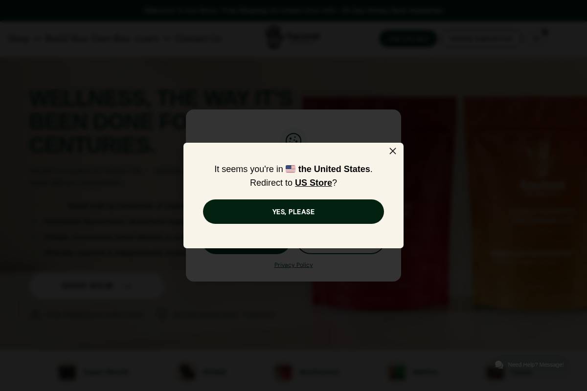 Ancient Extracts homepage screenshot