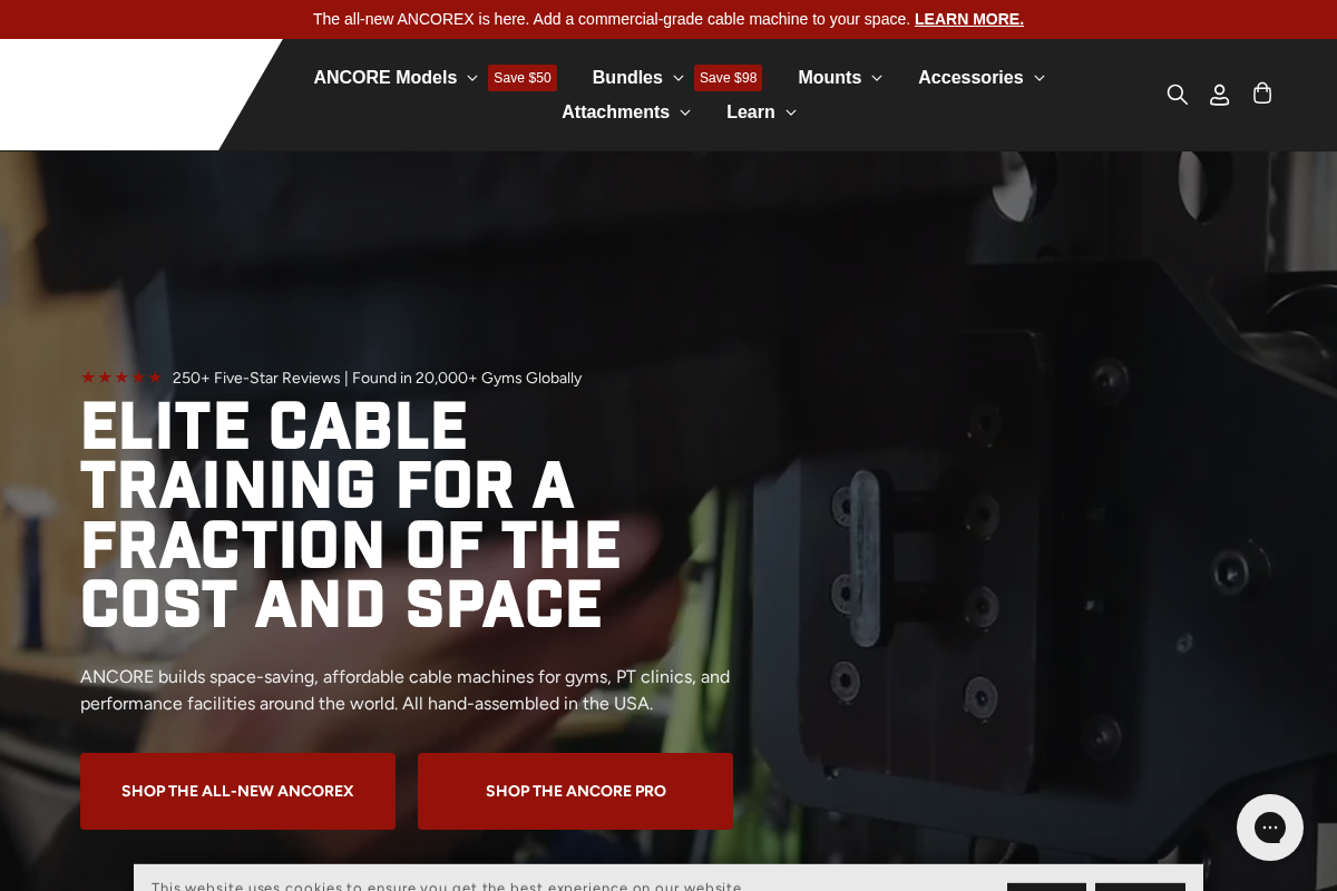 ancoretraining.com homepage screenshot