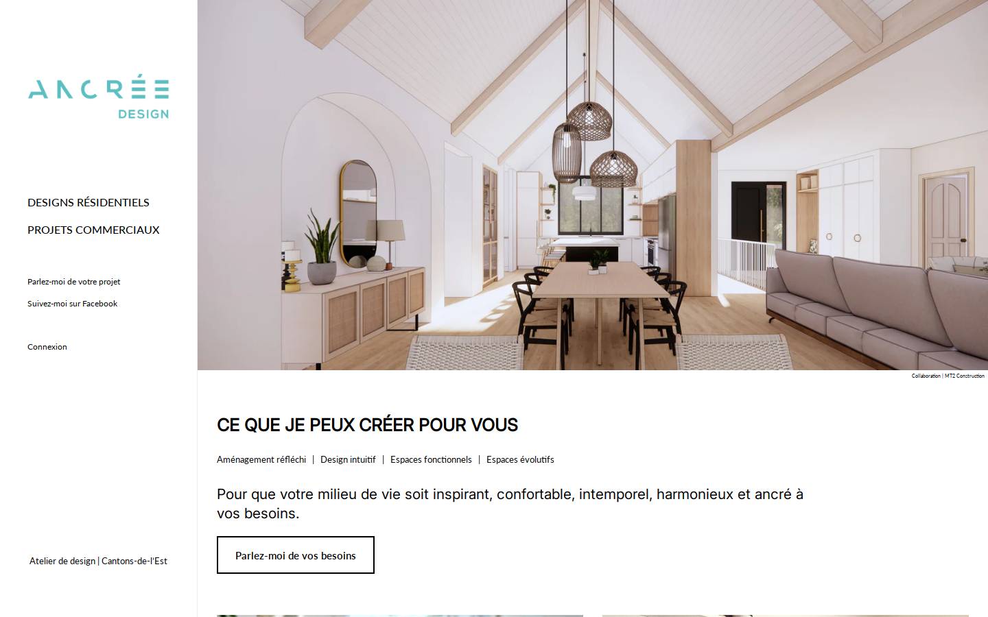 ancreedesign.com homepage screenshot