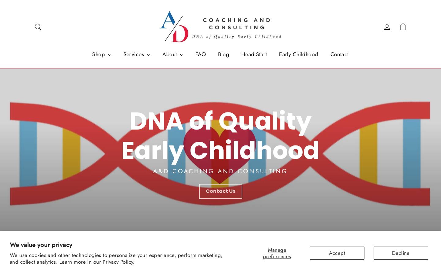 and-early-childhood.com homepage screenshot