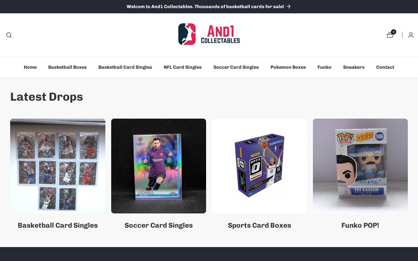 and1collectables.com.au homepage screenshot