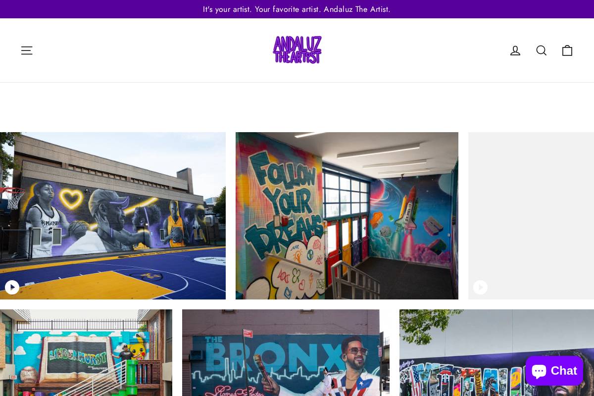 andaluztheartist.com homepage screenshot