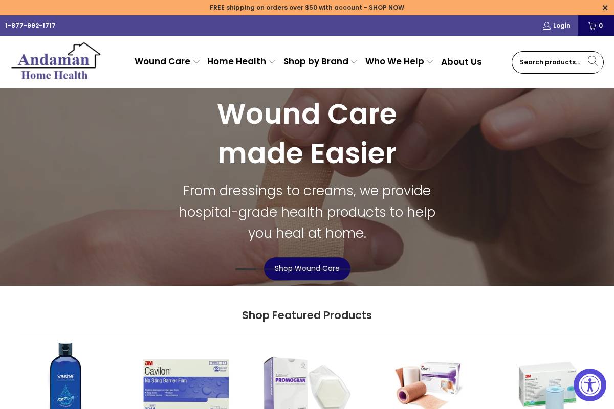 andamanhomehealth.com homepage screenshot