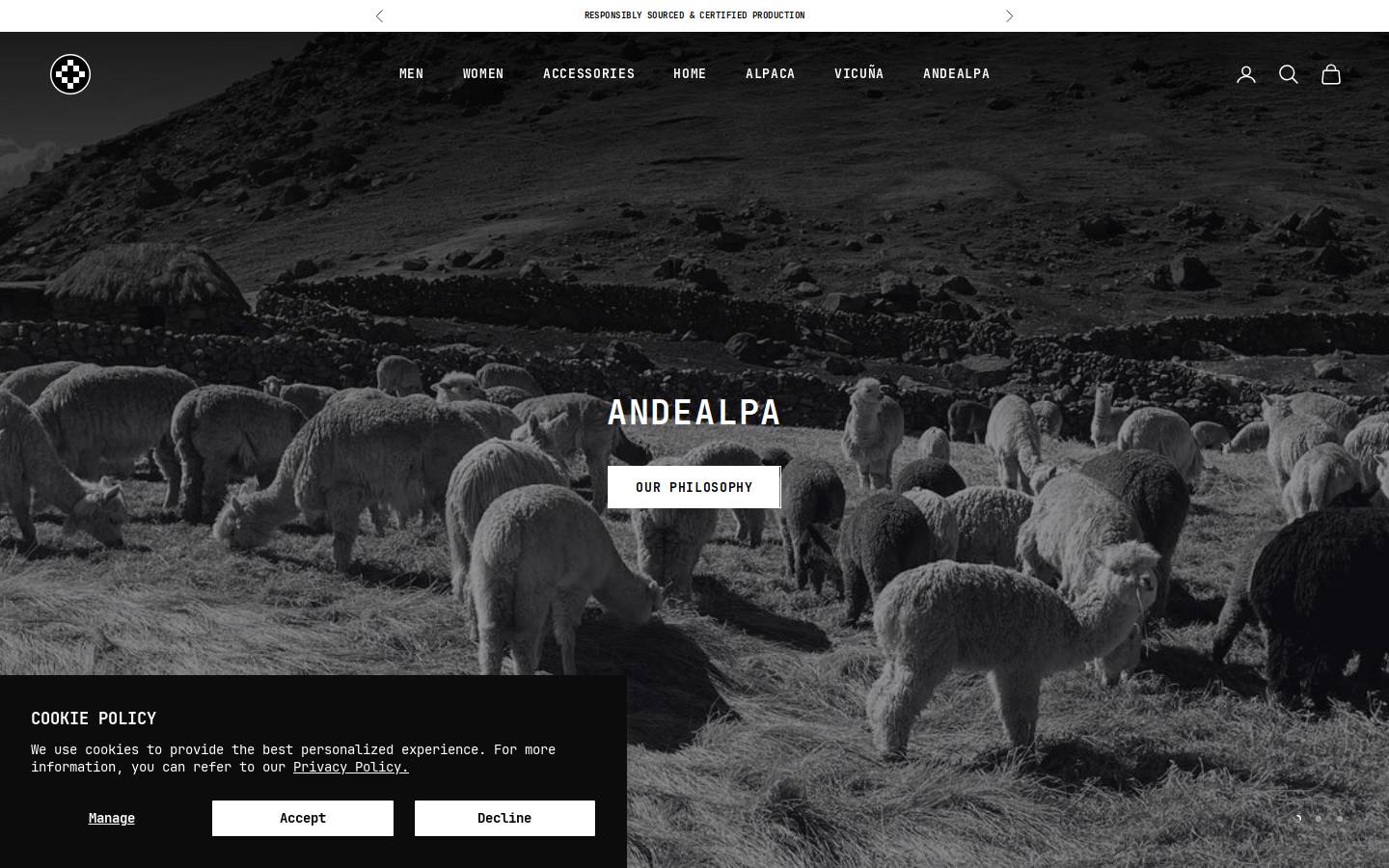 andealpa.com homepage screenshot