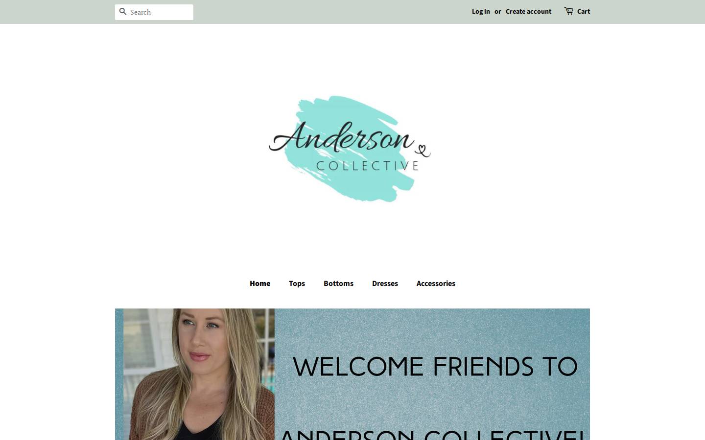 andersoncollectiveboutique.com homepage screenshot