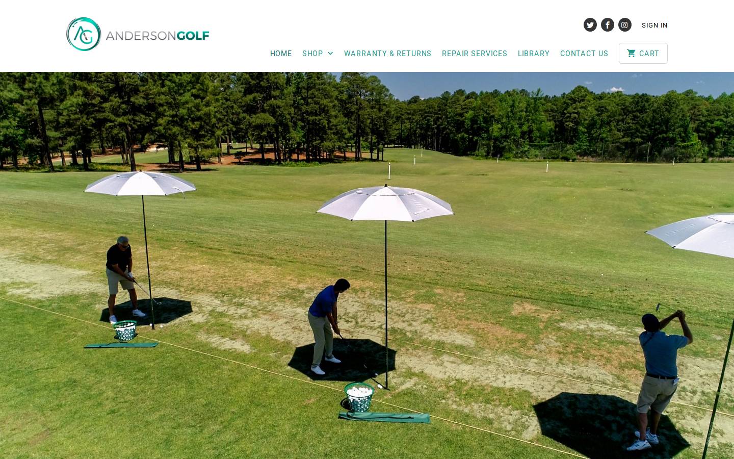 andersongolfideas.com homepage screenshot