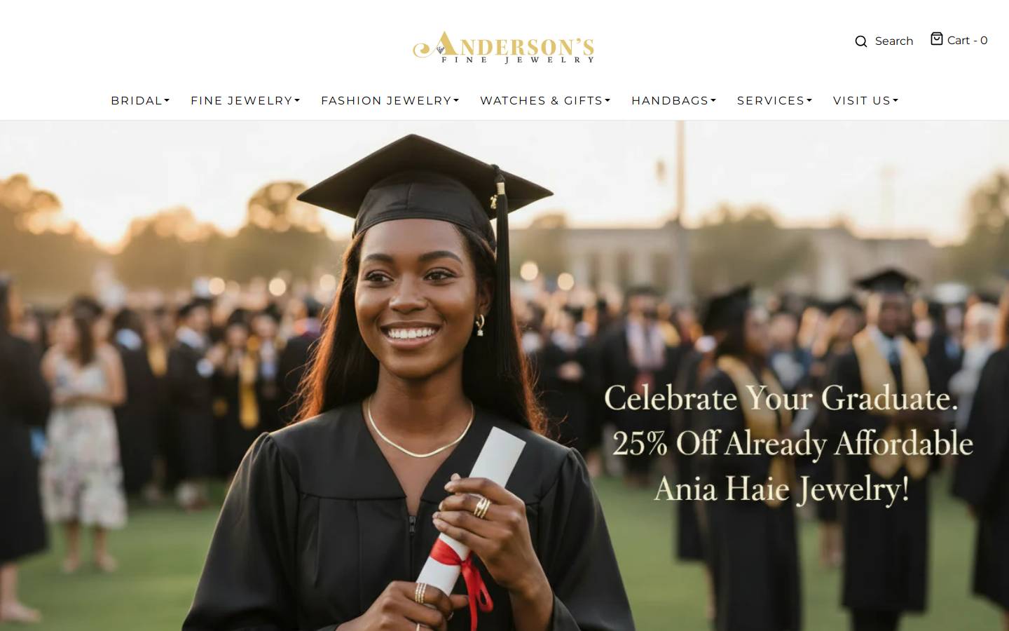 andersonsjewelry.com homepage screenshot