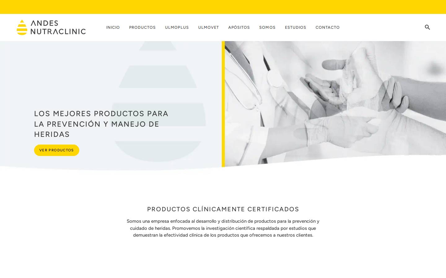 andesnutraclinic.com homepage screenshot