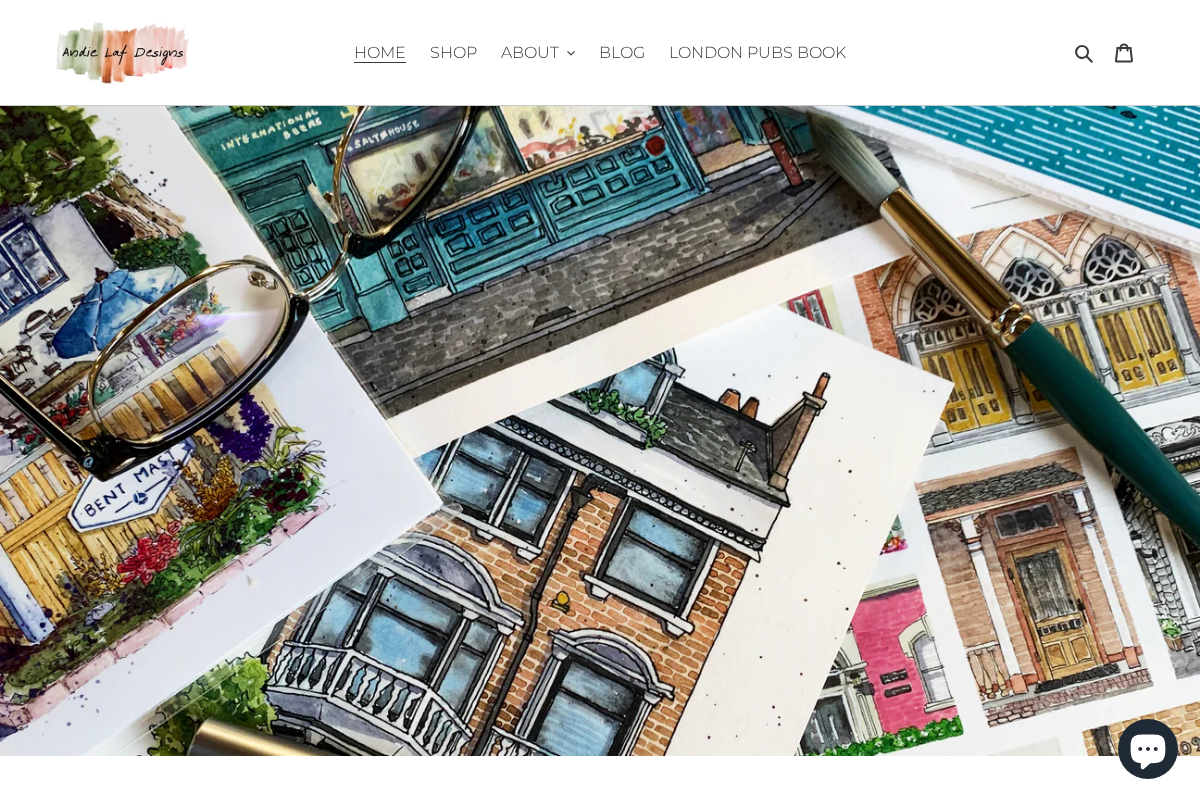 Andie Laf Designs homepage screenshot