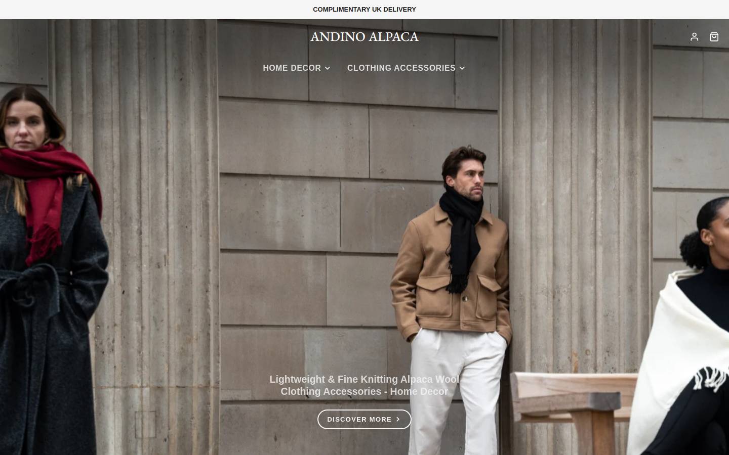 andinoalpaca.com homepage screenshot