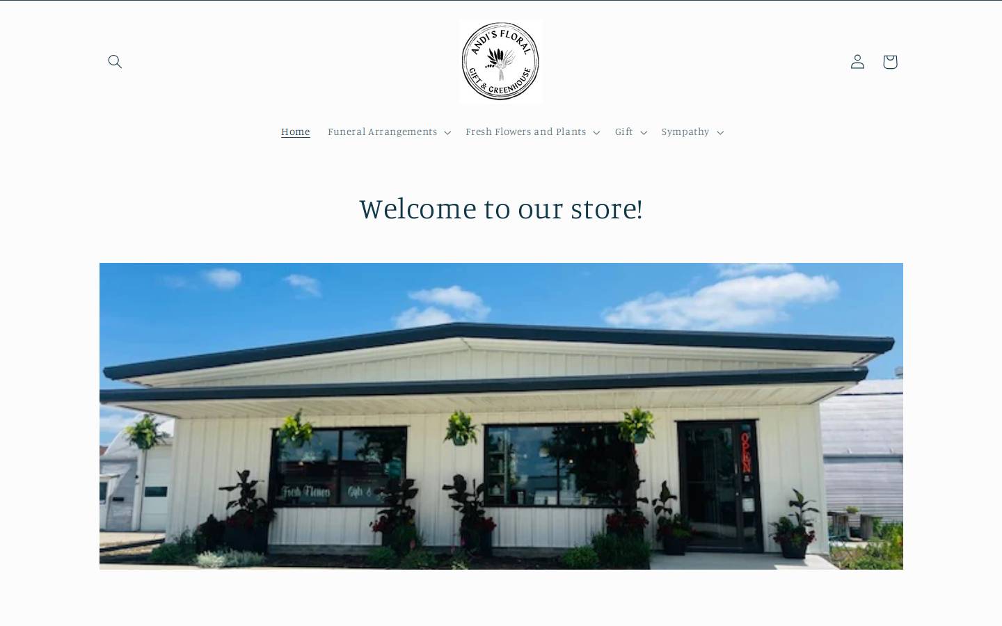 andisfloral.com homepage screenshot