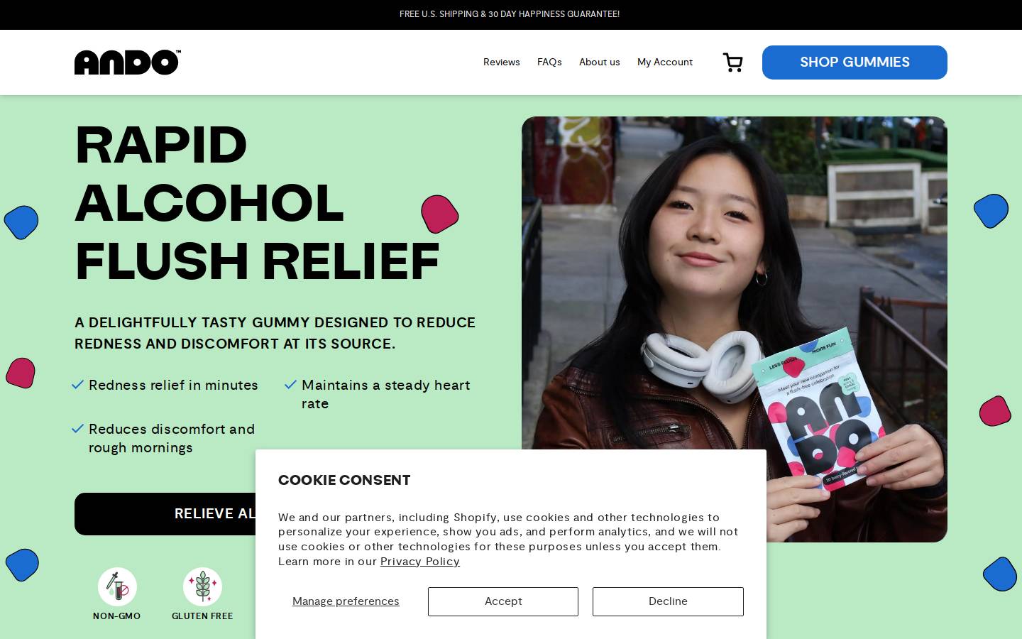 andogummy.com homepage screenshot