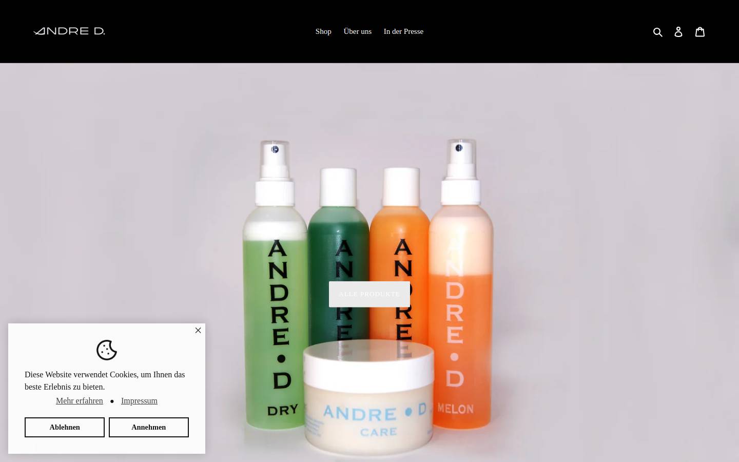 andre-d.com homepage screenshot