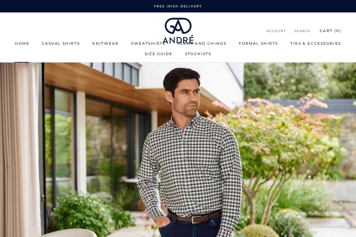 Andre homepage screenshot