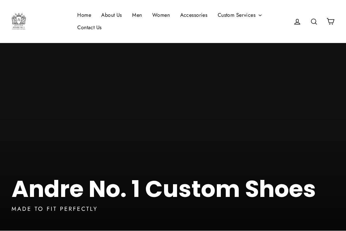 andre1shoes.com homepage screenshot