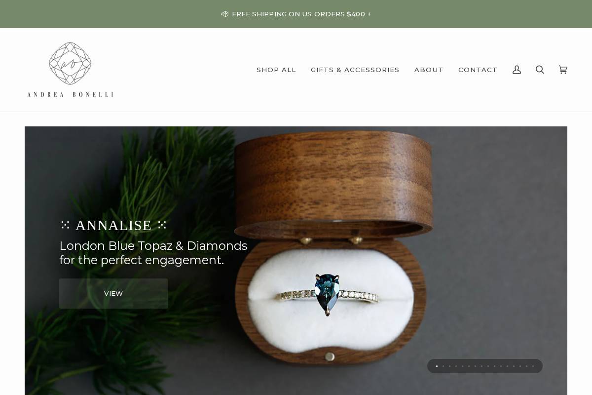 andreabonelli.com homepage screenshot