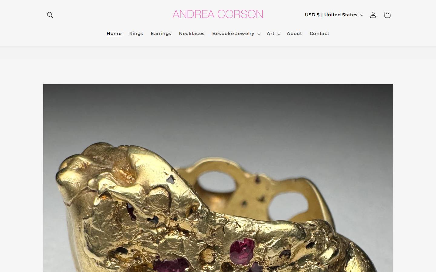 andreacorson.com homepage screenshot