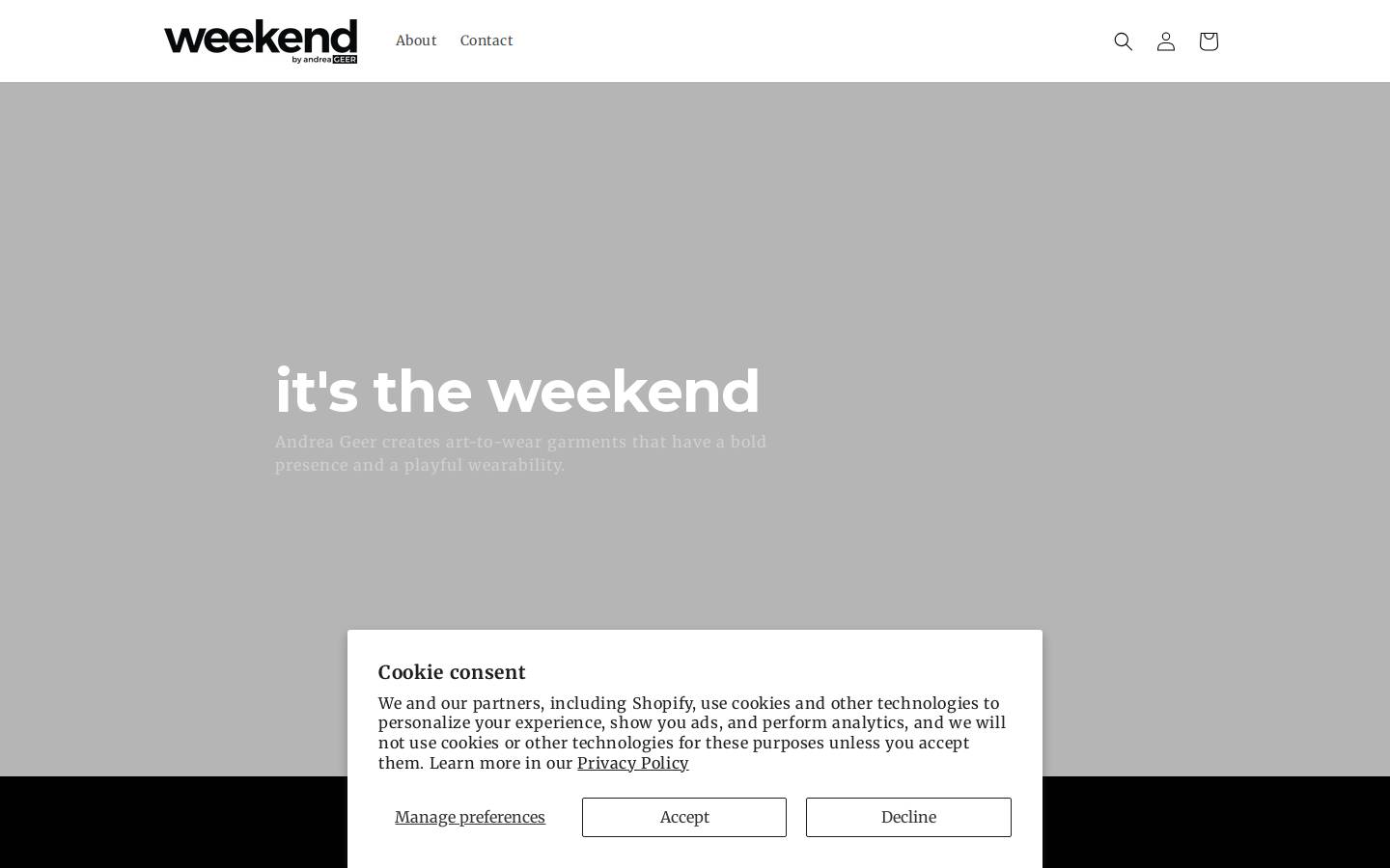 andreageerdesigns.com homepage screenshot