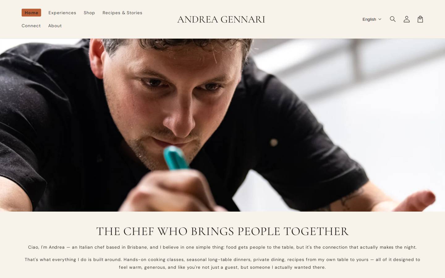 andreagennari.com homepage screenshot