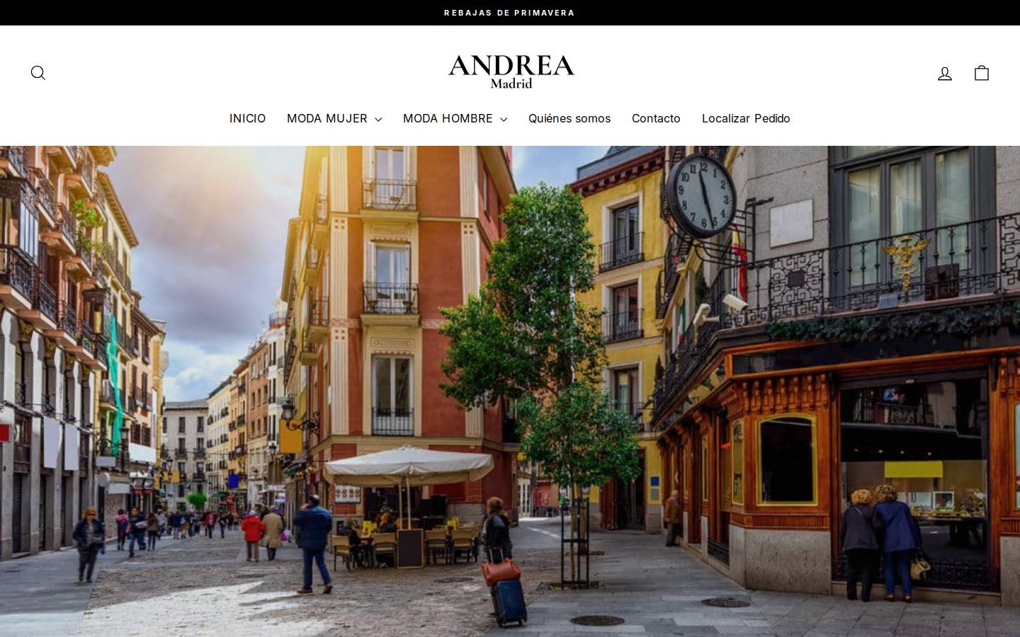 andreamadrid.com homepage screenshot