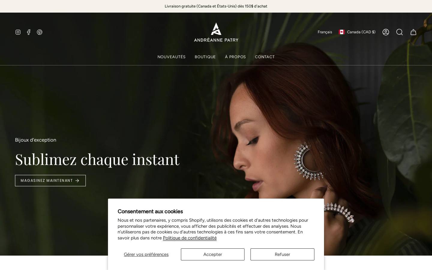andreannepatry.com homepage screenshot