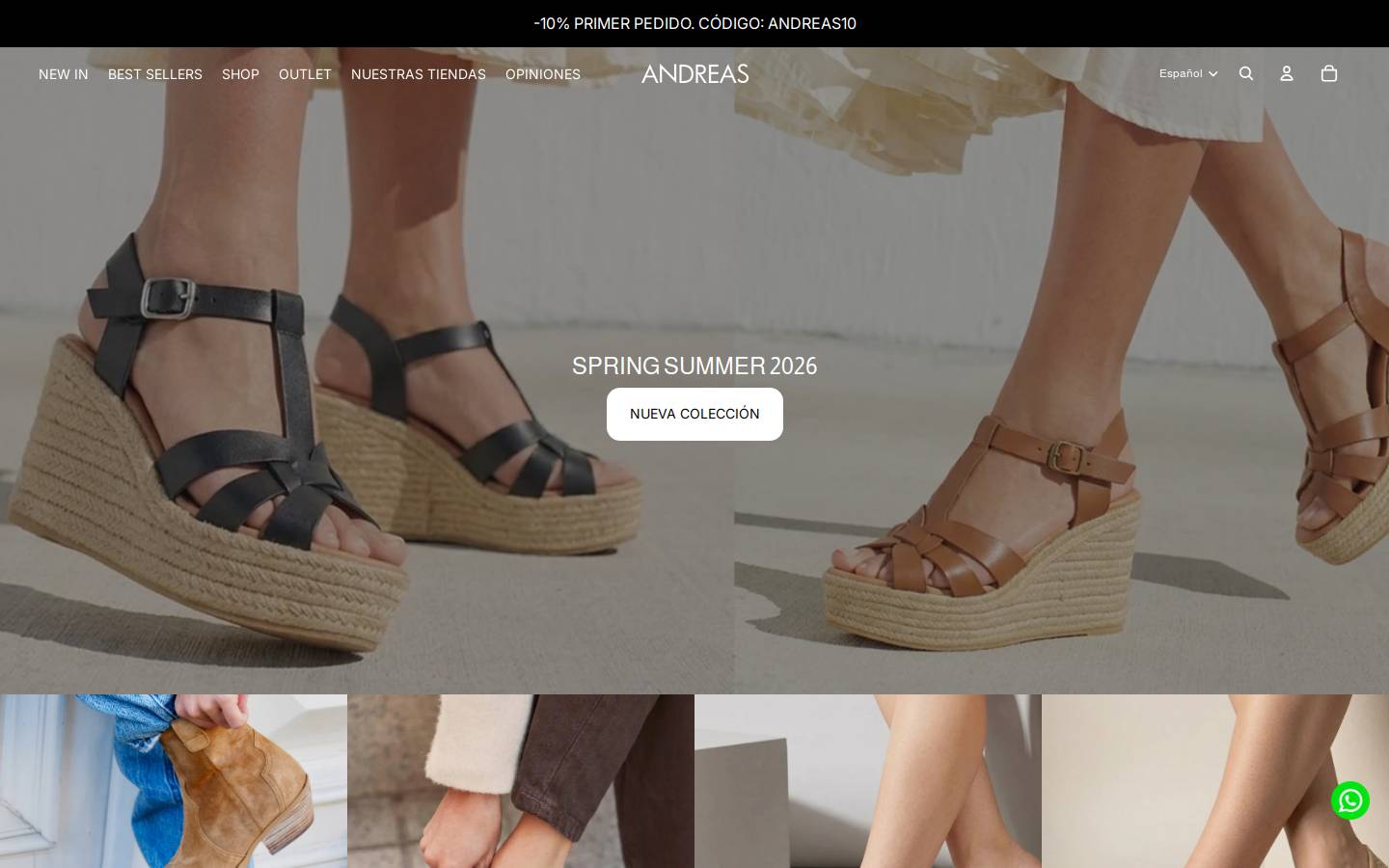 Andreas BCN homepage screenshot