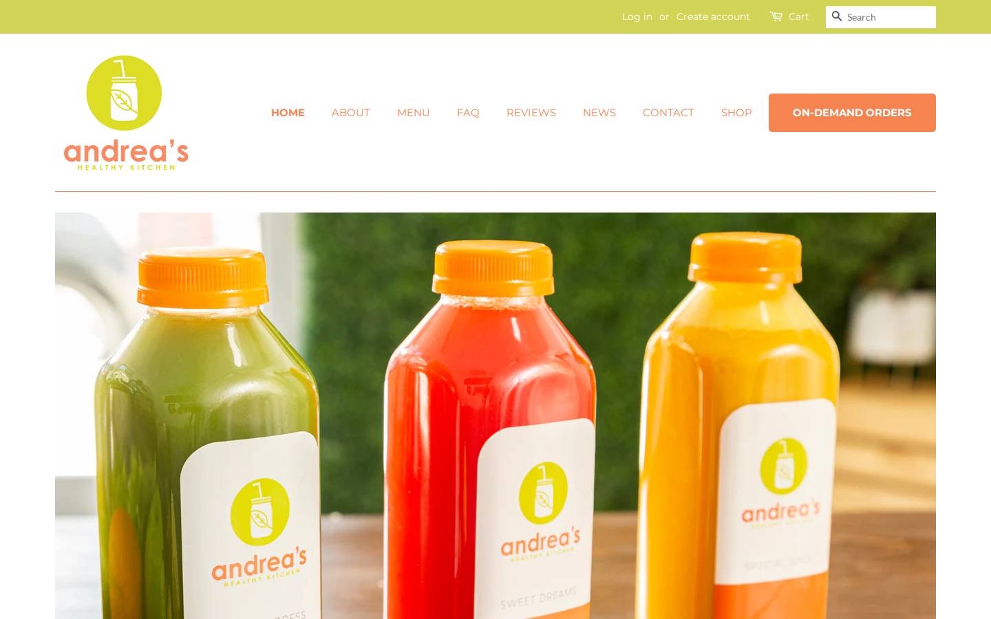 andreashealthykitchen.com homepage screenshot
