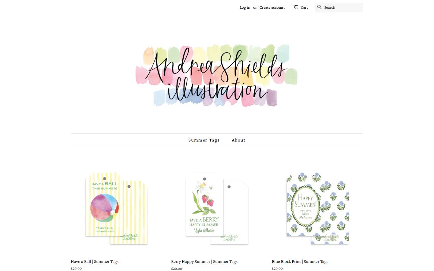 andreashields.com homepage screenshot