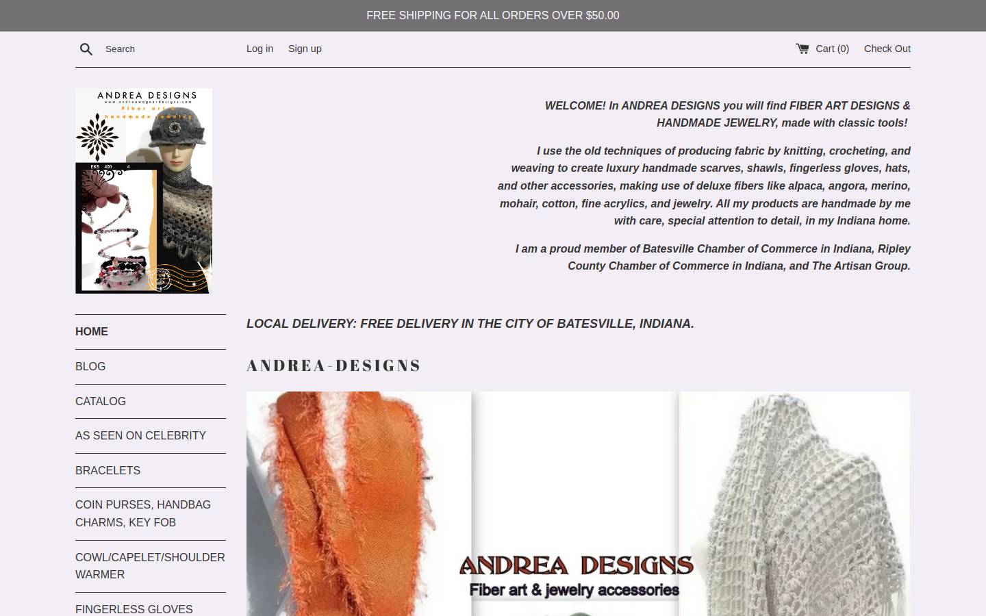 andreawagnerdesigns.com homepage screenshot