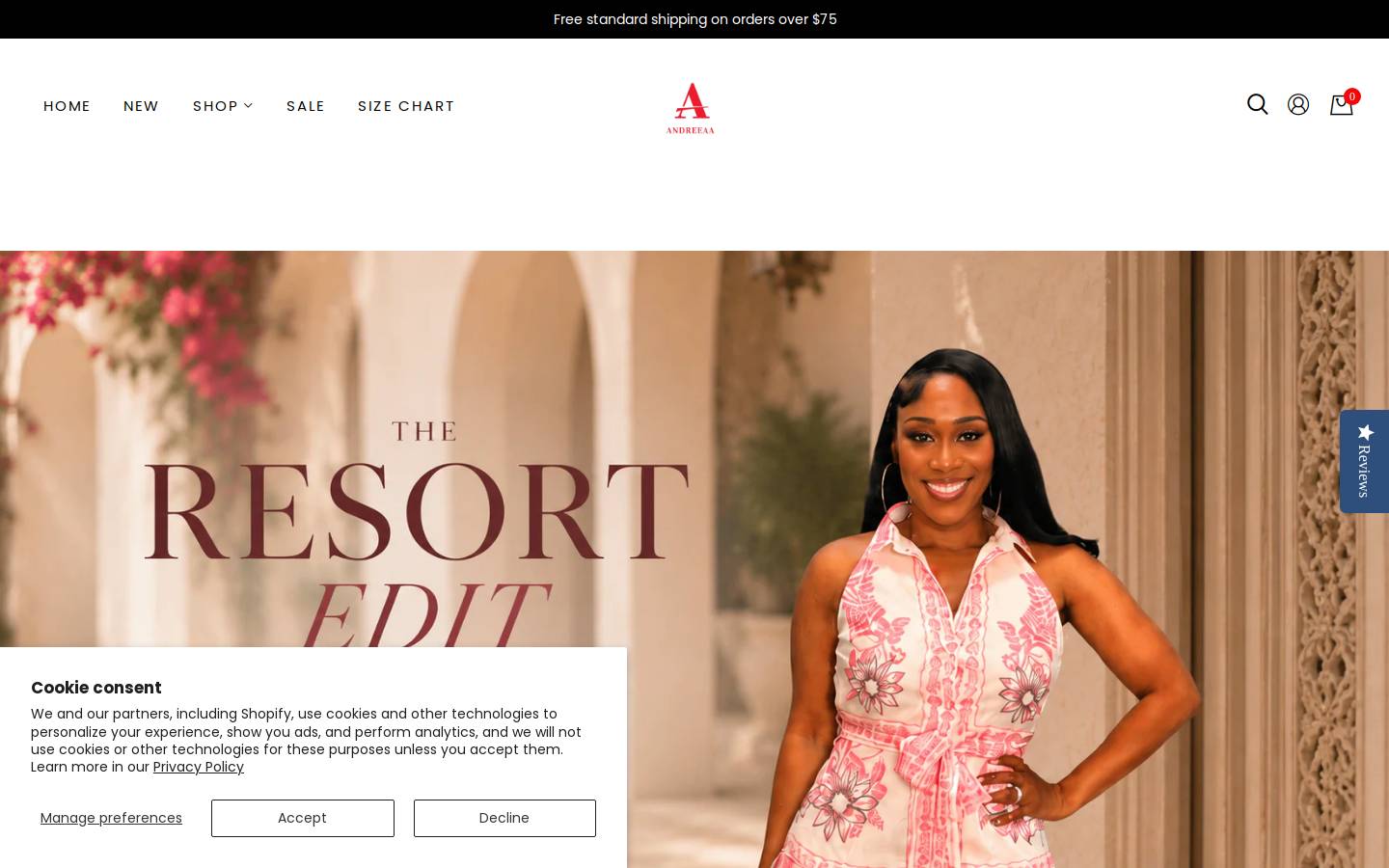 andreeaa.com homepage screenshot