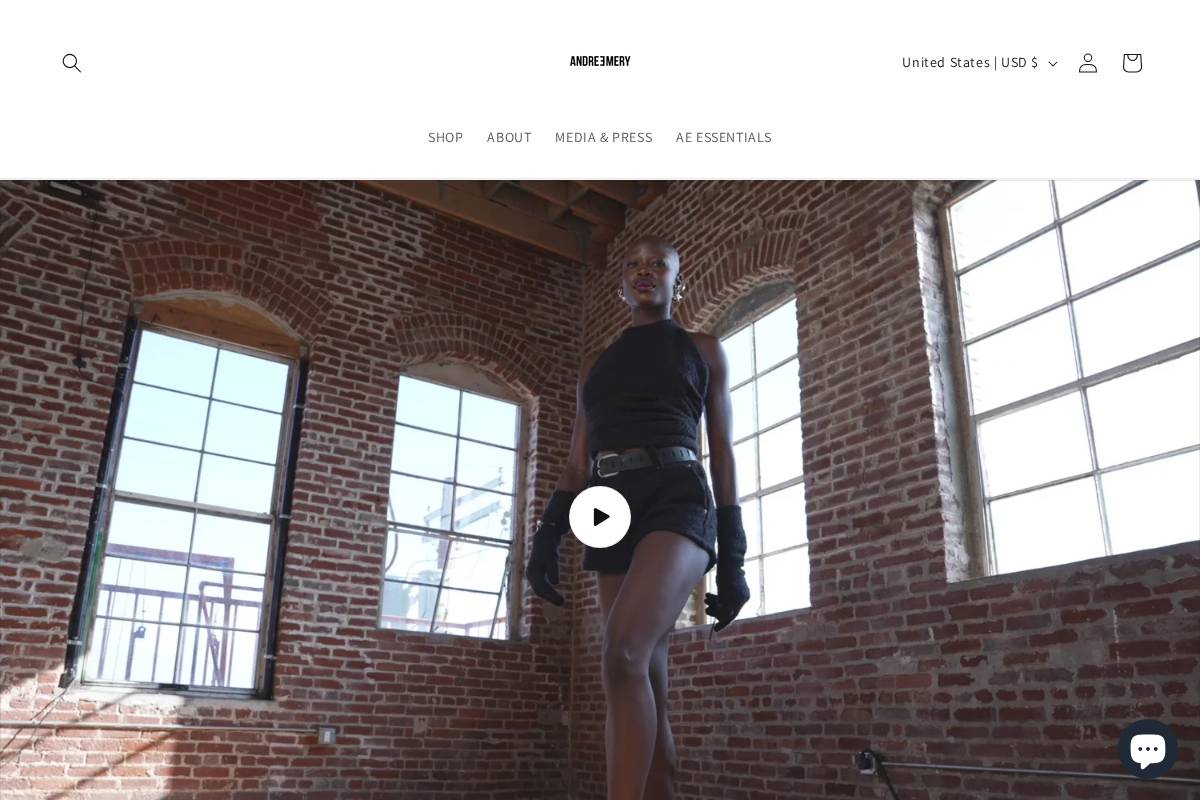 andreemery.com homepage screenshot