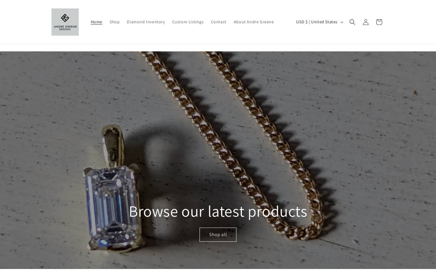 andregreene.com homepage screenshot
