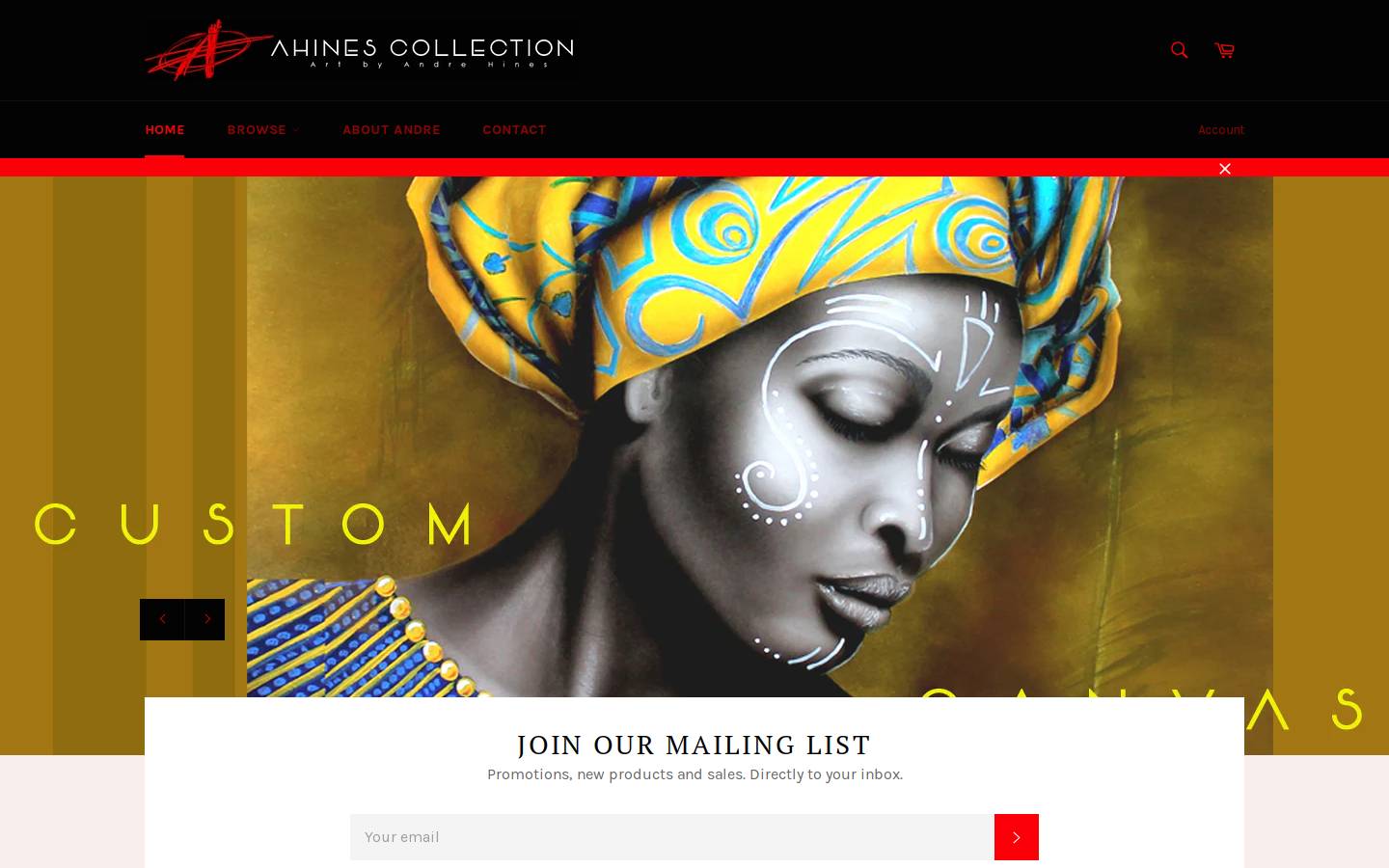 andrehines.com homepage screenshot