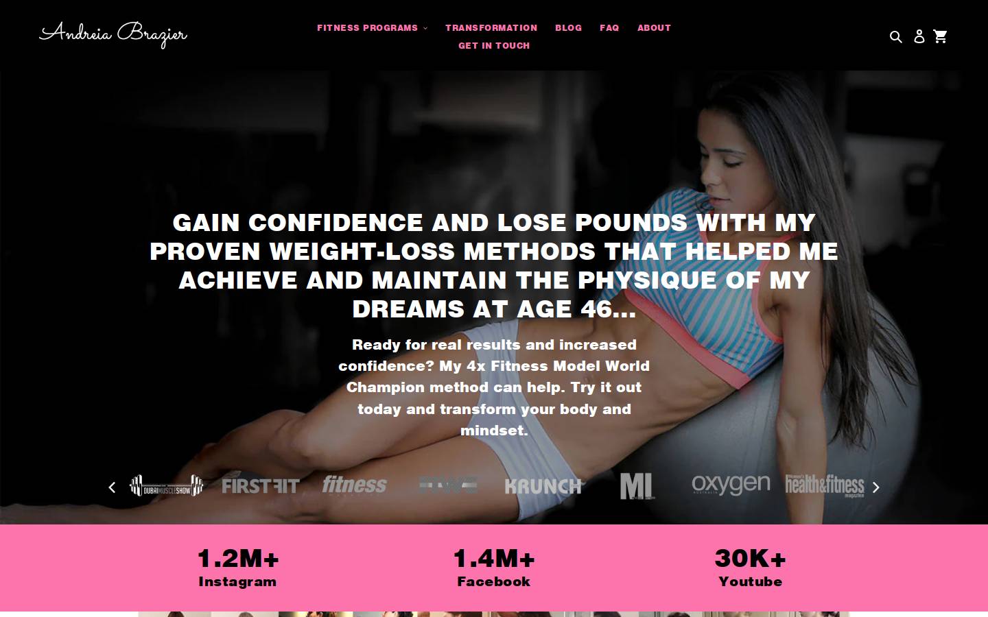 andreiabrazier.com homepage screenshot