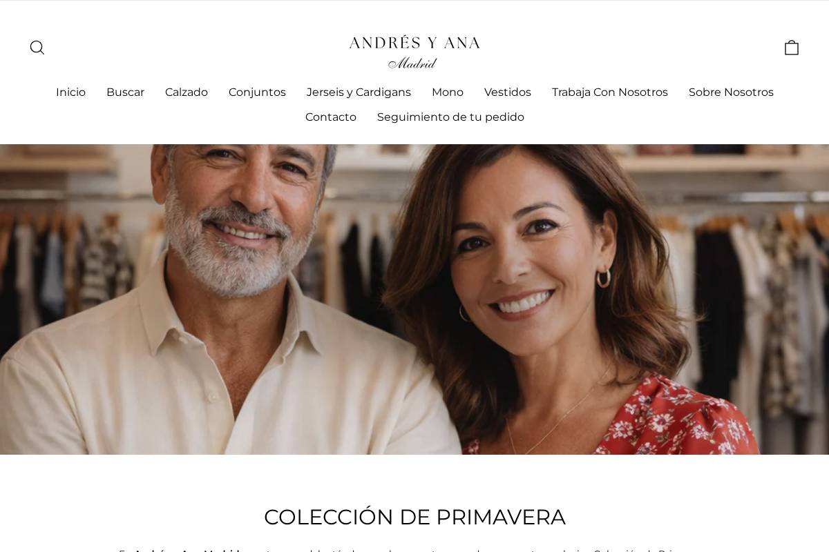 Andresanamadrid homepage screenshot