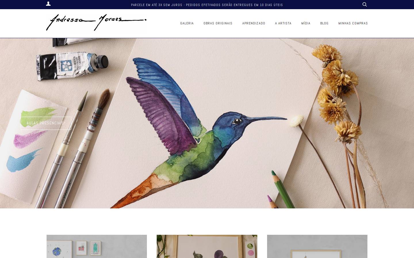 andressamoraes.com homepage screenshot