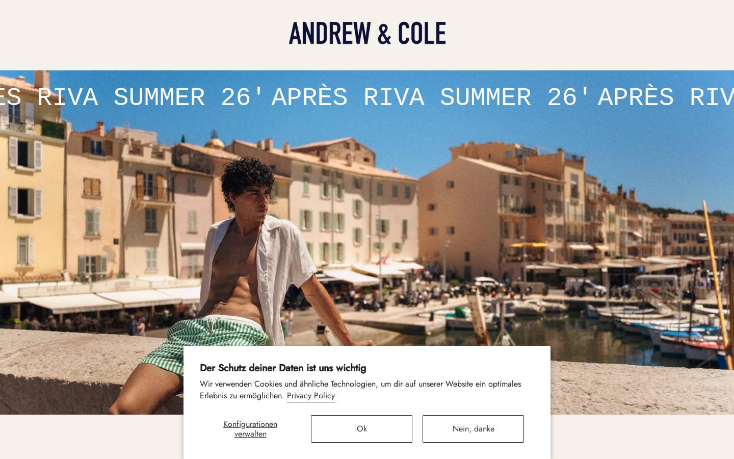 andrewandcole.com homepage screenshot