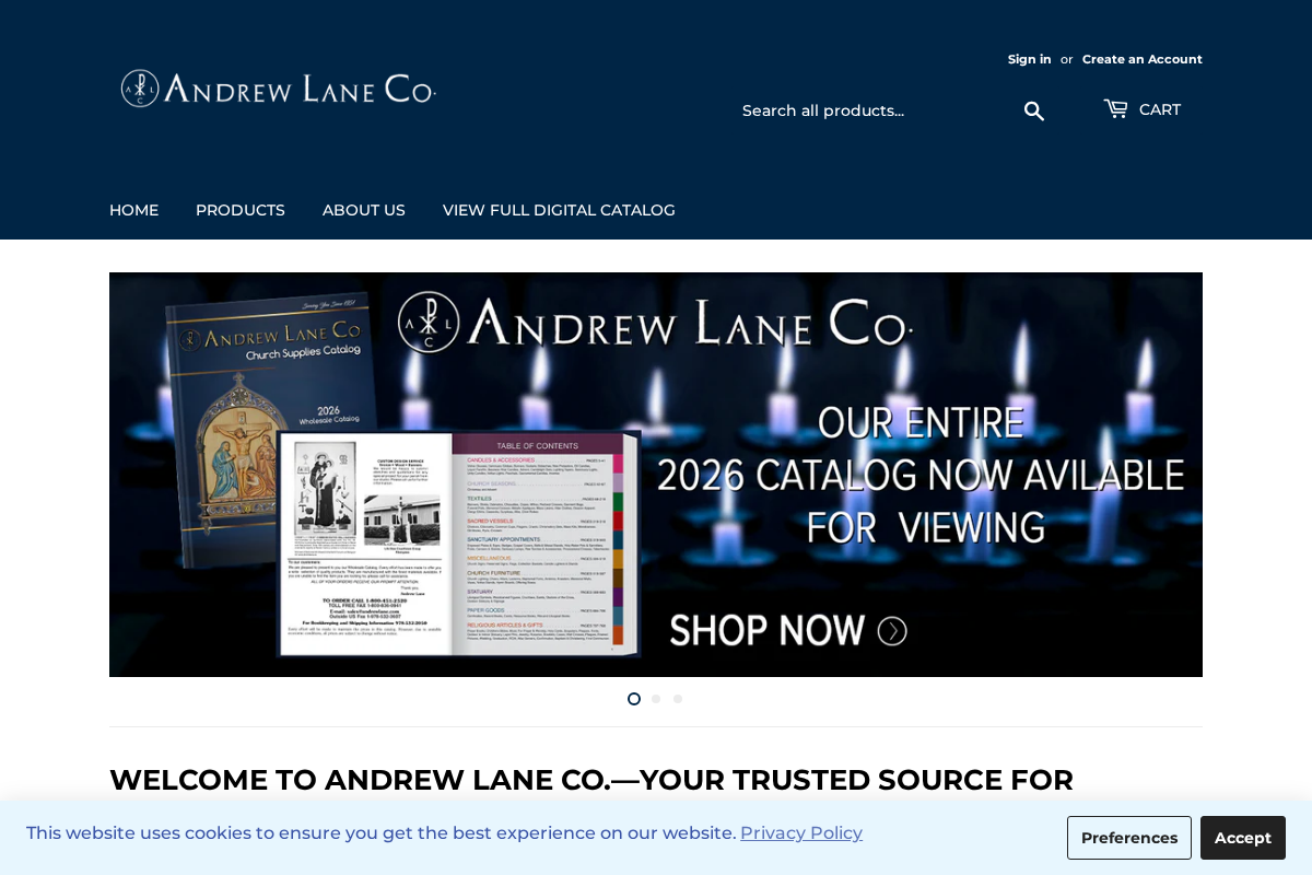 andrewlane.com homepage screenshot