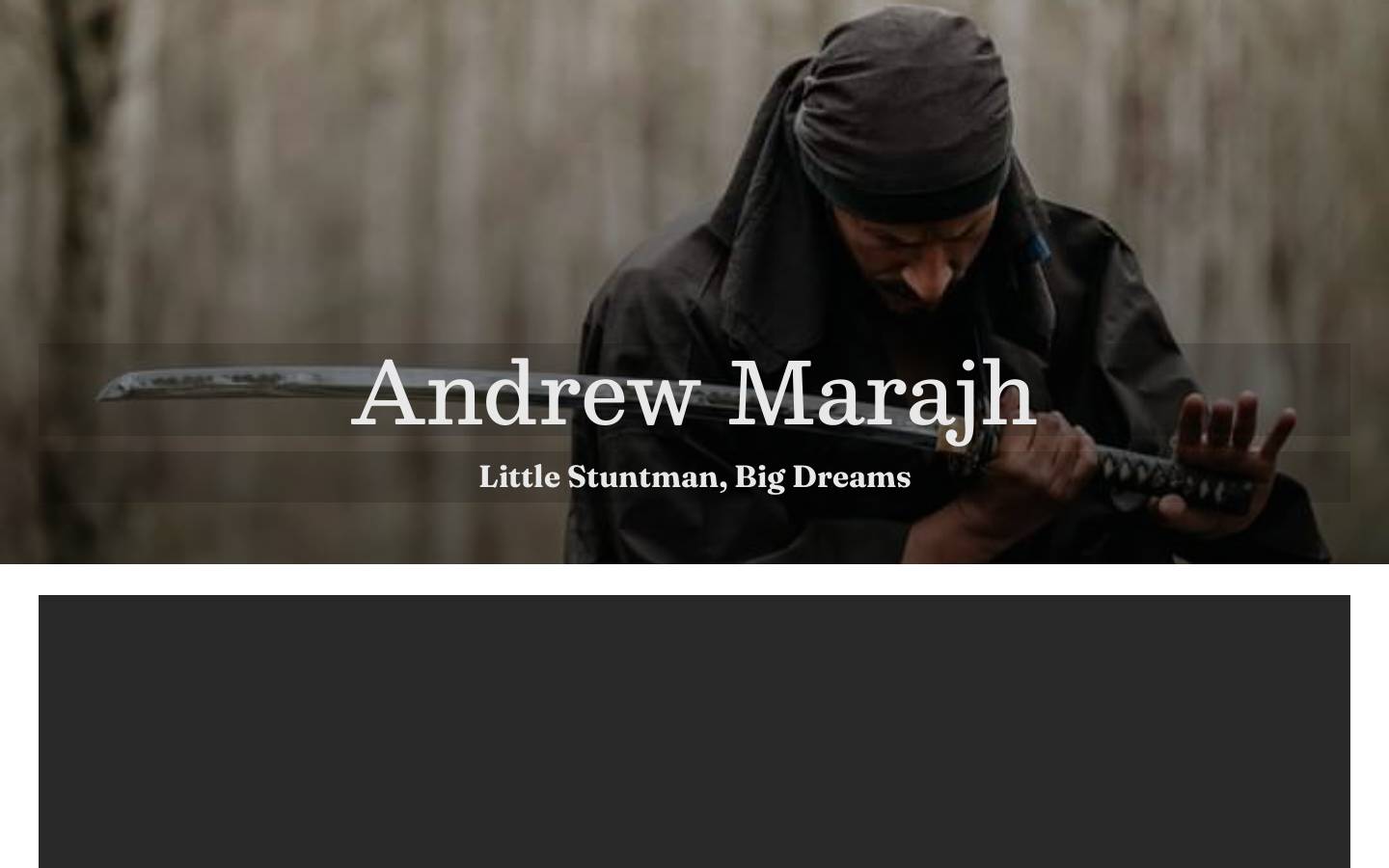 andrewmarajh.com homepage screenshot