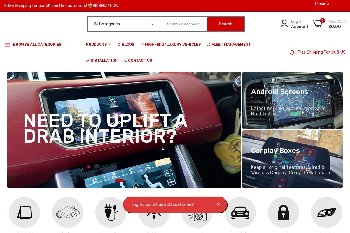 androidscreens.com homepage screenshot
