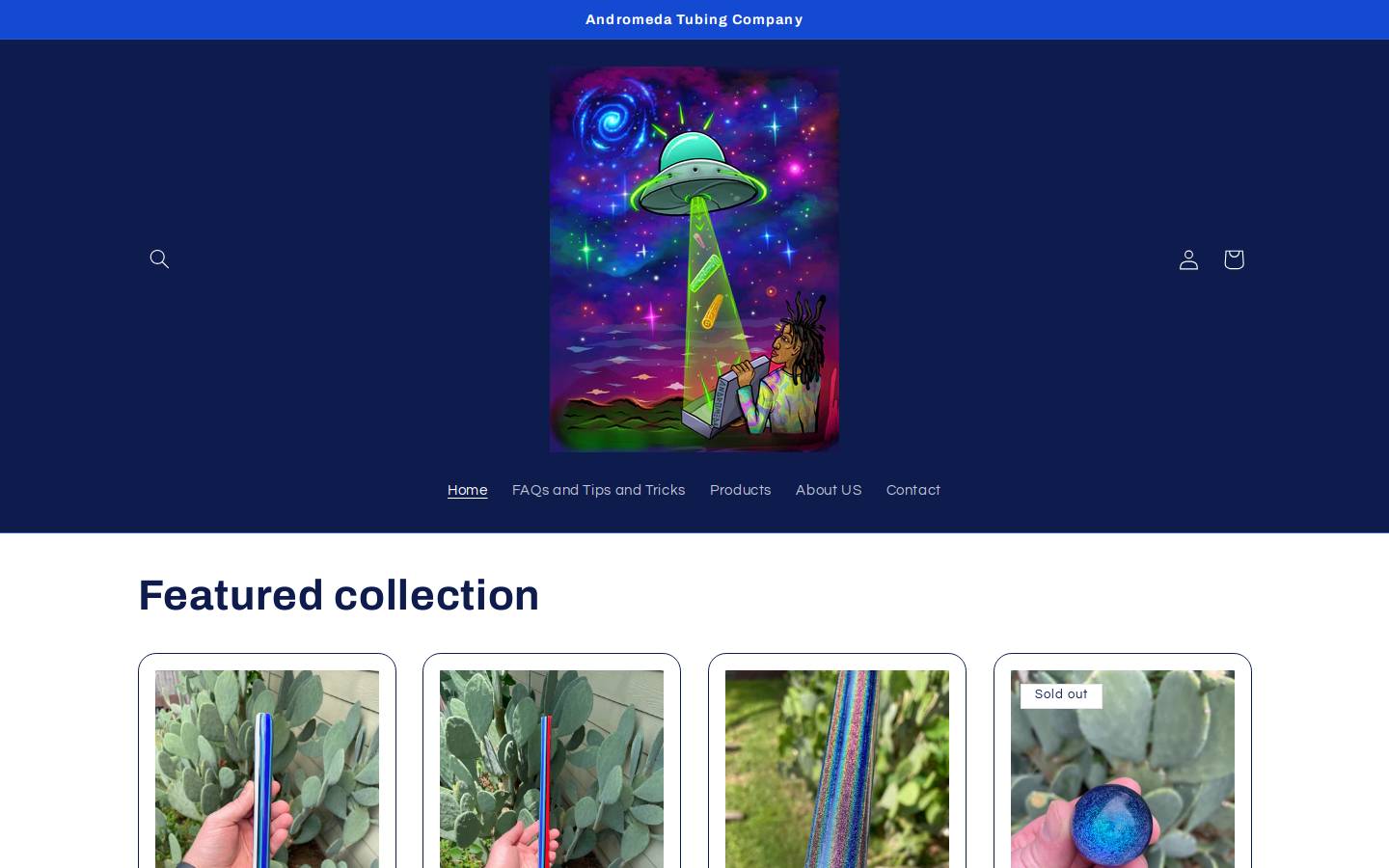 andromedatubing.com homepage screenshot