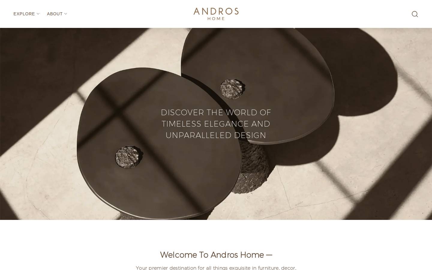 androshome.com homepage screenshot