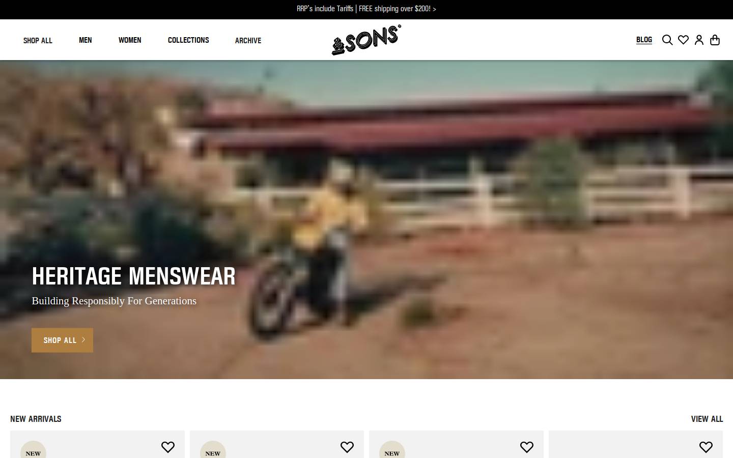Andsons homepage screenshot