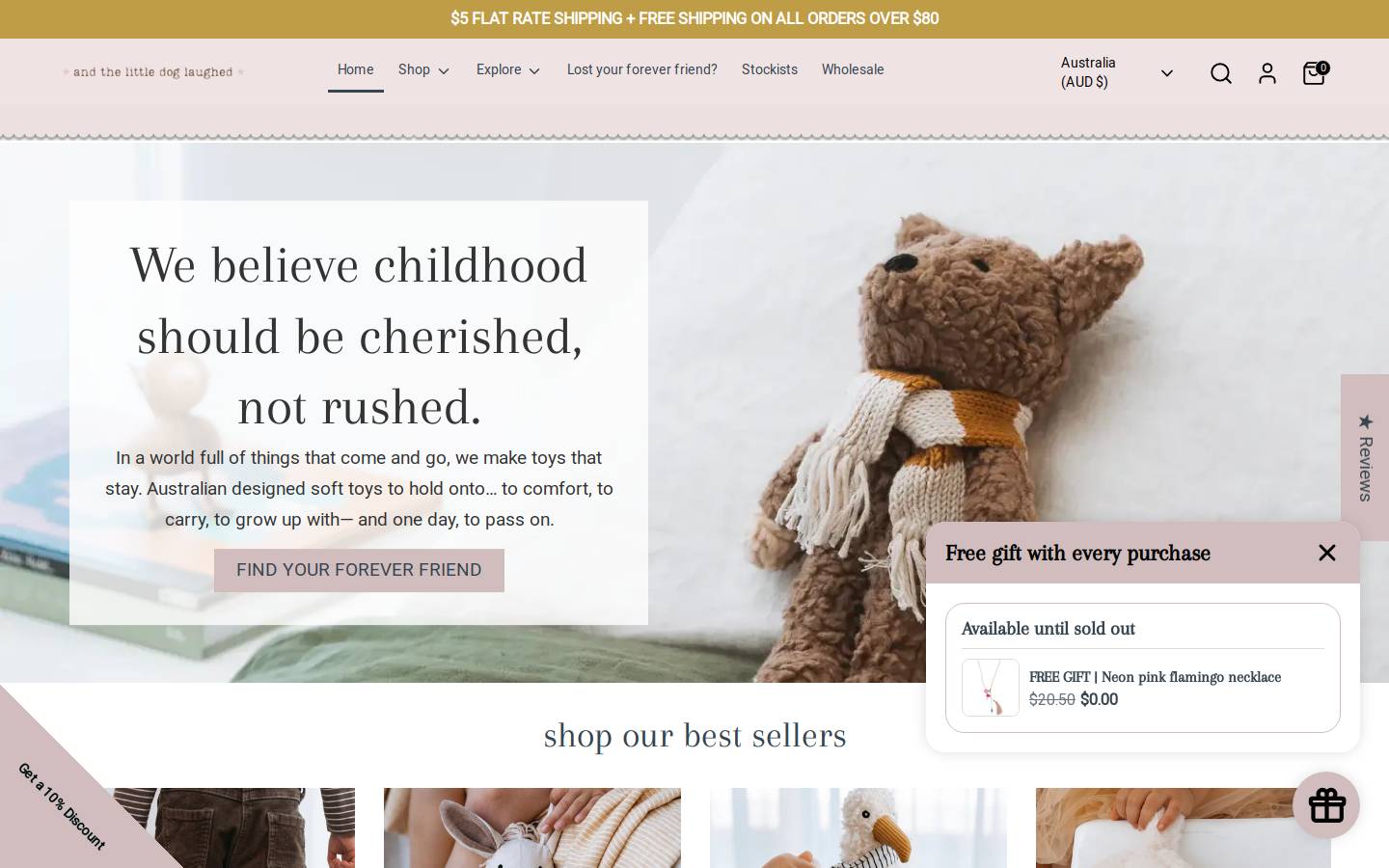 andthelittledoglaughed.com homepage screenshot