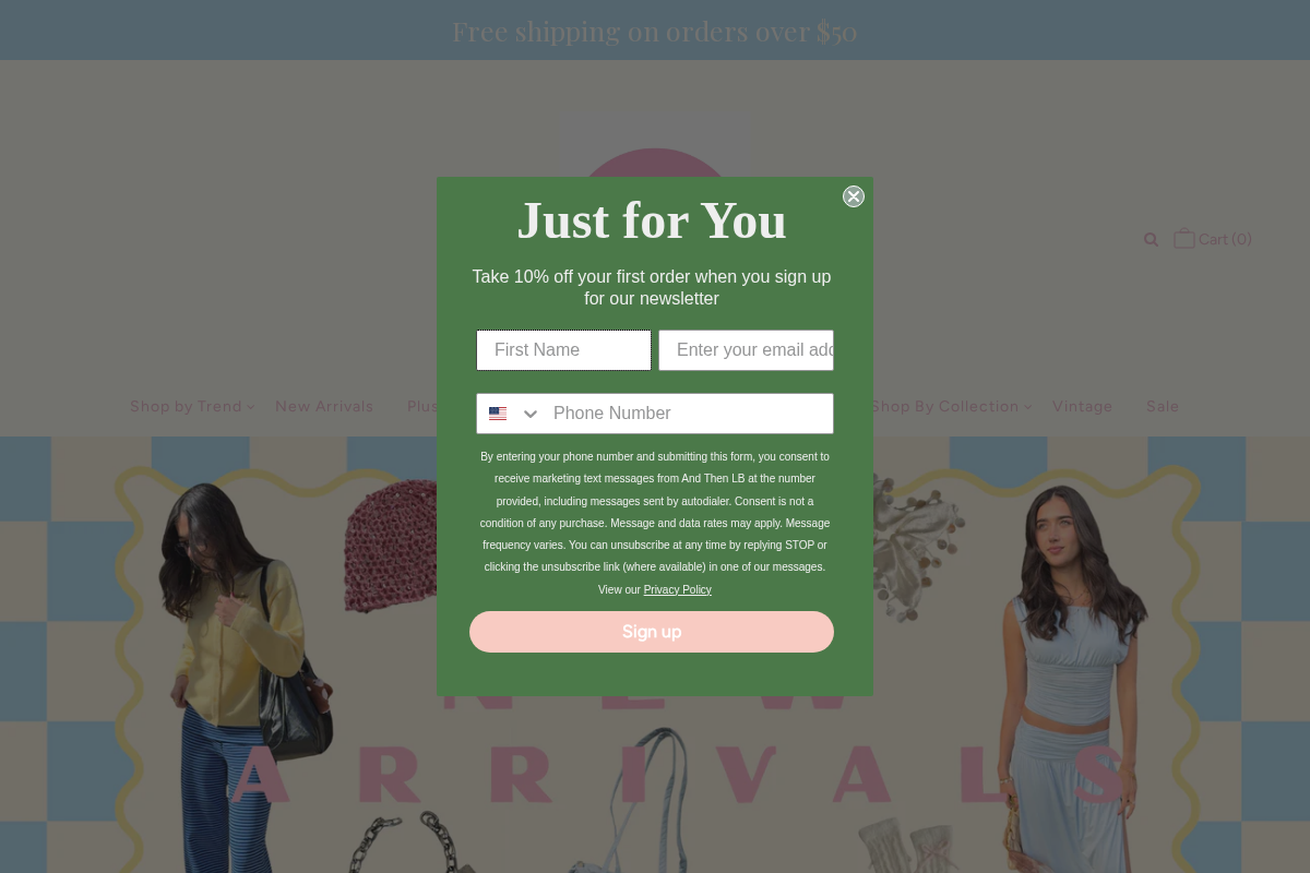 andthenlb.com homepage screenshot
